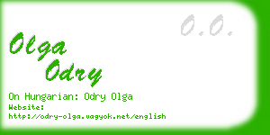 olga odry business card